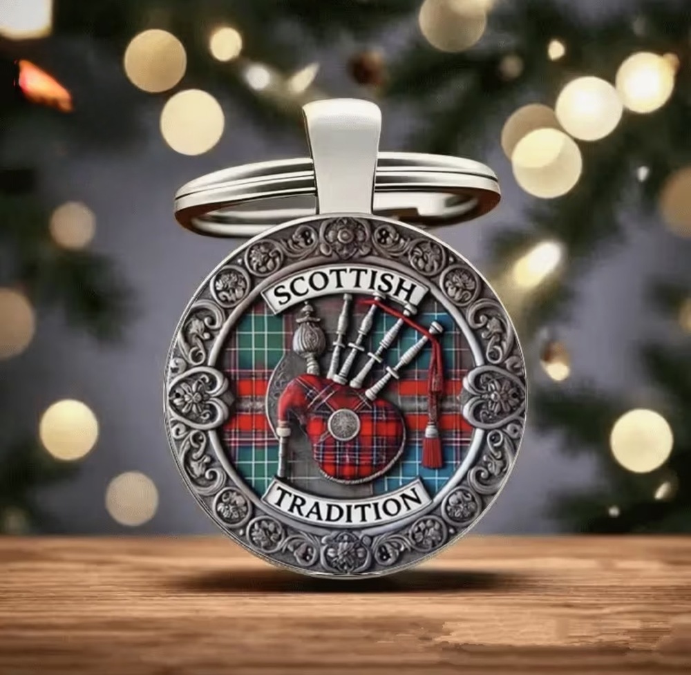 3/$25 Scottish Tradition Bagpipe Keychain NEW